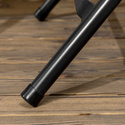 Outsunny Foldable Round Garden Table for 4, Outdoor Dining Table with HDPE Tabletop and Steel Frame, 80 x 80 x 73 cm, Dark Grey Outsunny