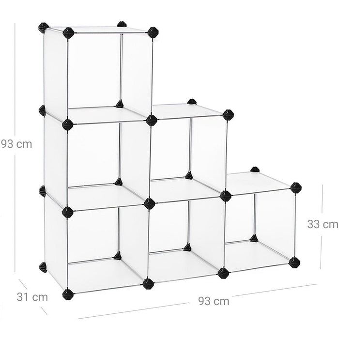 Set of 6 Cube Storage Boxes, 30x30cm