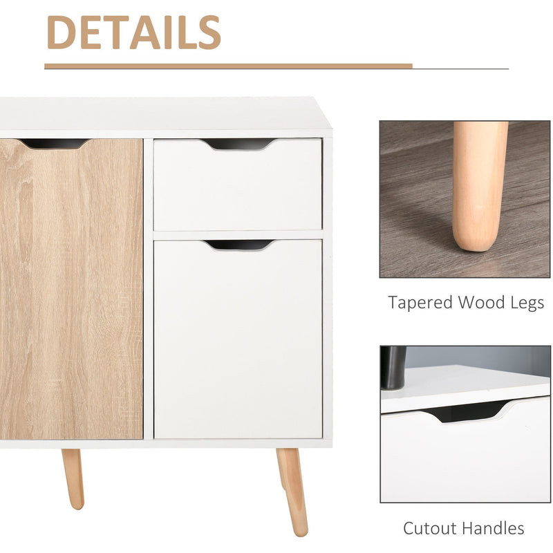 White Scandi Style Storage Cupboard