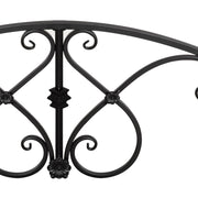 Outsunny 102L x 48W x 49H Classic Metal Garden Bridge with Safety Railings Arc Footbridge Decorative Pond  for Backyard Creek Stream, Black Outsunny