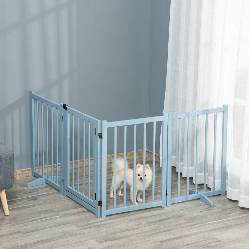 Wooden Dog Gate Indoor, Foldable, Freestanding, 80 x 237.5cm