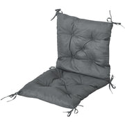 Thick Outdoor Seat Cushions With Backs, Grey Outsunny