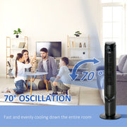 42" Oscillating Black Cooling Tower Fan Homcom