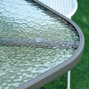 Outsunny Garden Table, Metal Frame, Grey Outsunny