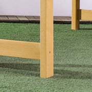 Wooden 2 Seater Garden Bench with Armrests Outsunny