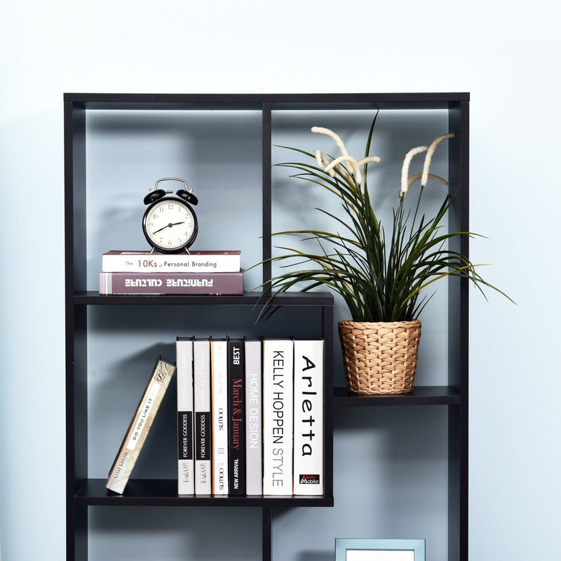 70cm Wide Bookcase, Modern Geometric Display Storage Unit
