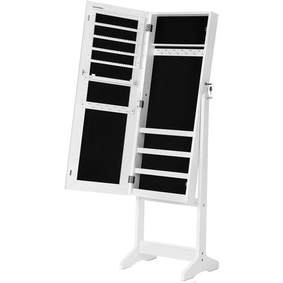 White Full Length Mirrored Jewellery Cabinet by Songmics SONGMICS
