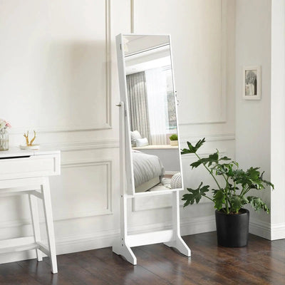 White Full Length Mirrored Jewellery Cabinet by Songmics SONGMICS