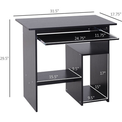 Computer Table with Keyboard Tray Homcom