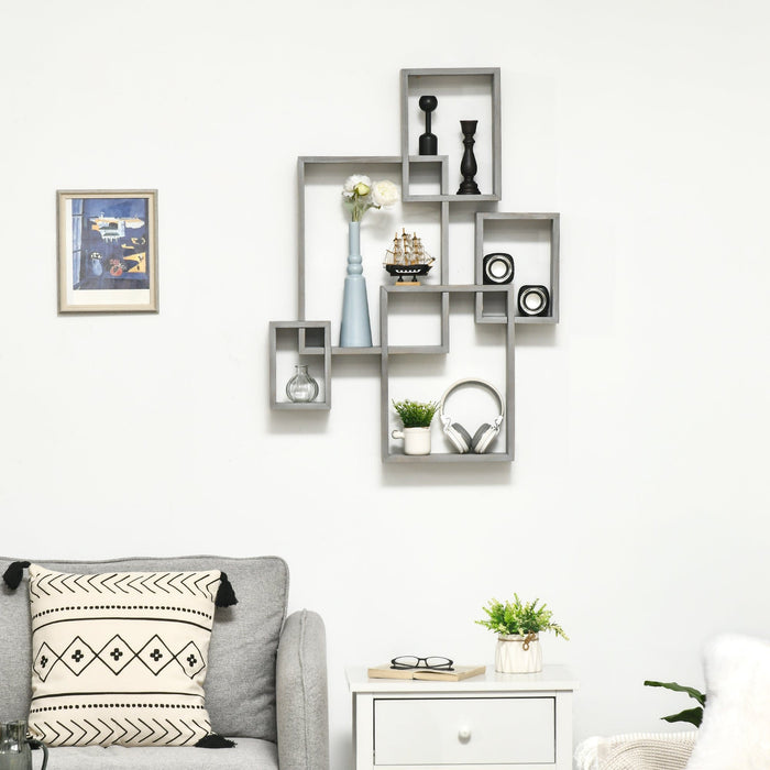 Cube Floating Shelves in Grey