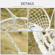 Hammock Chair With Metal Frame, Large Cushioned Seat Outsunny