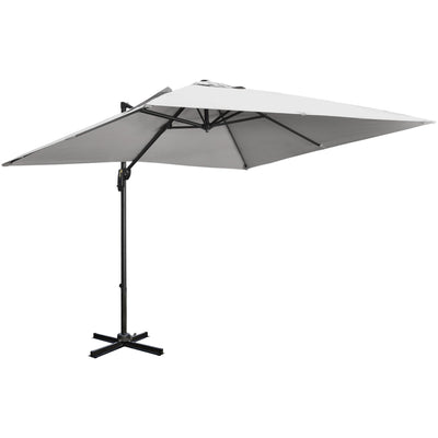 2.7x2.7m Cantilever Parasol - Light Grey Outsunny