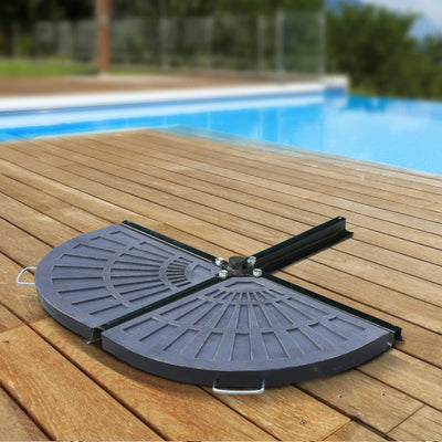 2pc Resin Parasol Base Weights, Bronze Outsunny