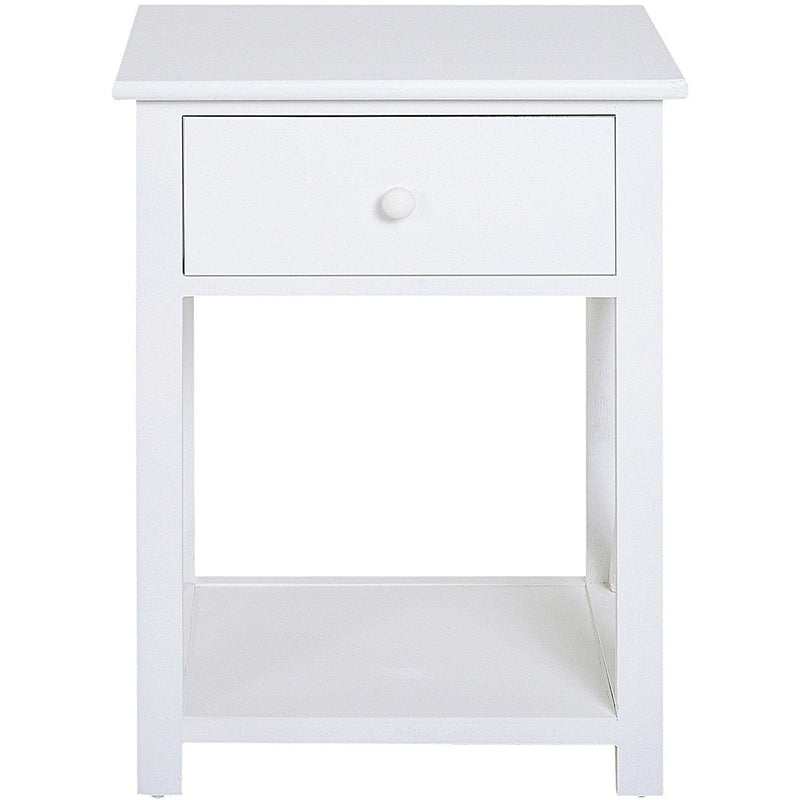 Traditional Accent End Table with X-Bar Shelf, 1 Drawer