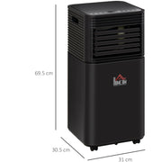 8000 BTU Portable AC w/ Remote, LED, 24Hr Timer Homcom