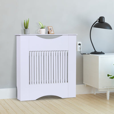 White Radiator Cover, 78W x 80.5H cm Homcom