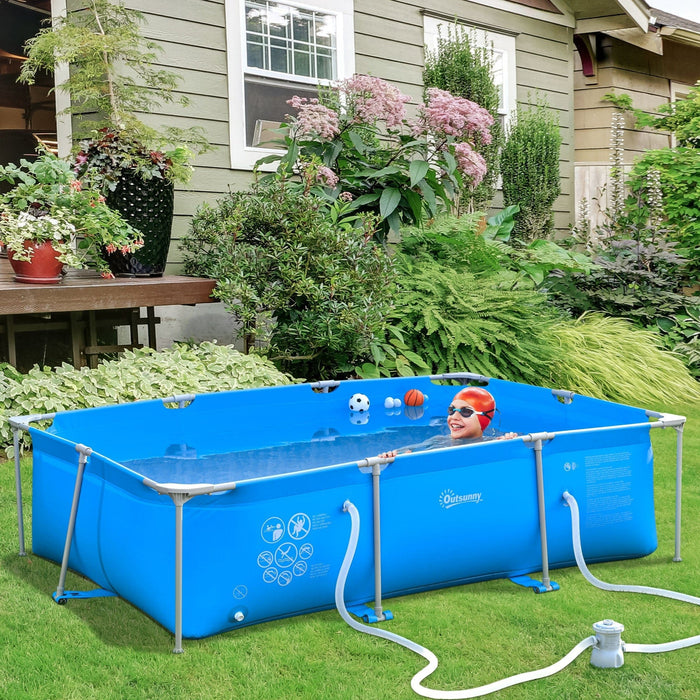 8ft Steel Frame Pool Set, Filter Pump, Rust Resistant