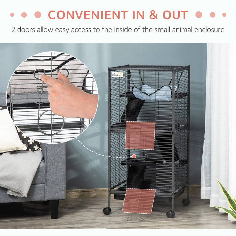 Indoor Cage For Chinchilla With Wheels