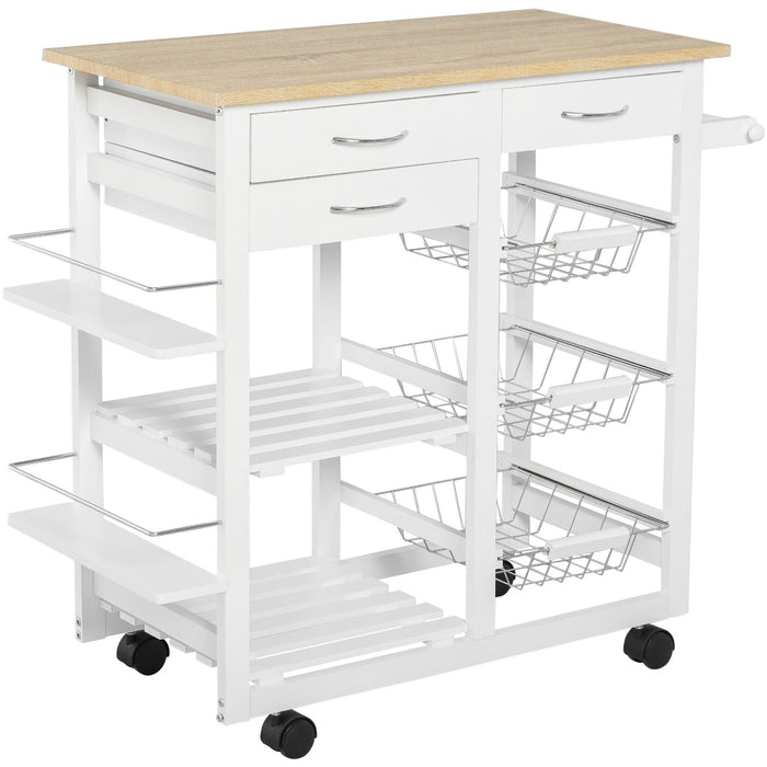 Rolling Kitchen Island With Spice Racks