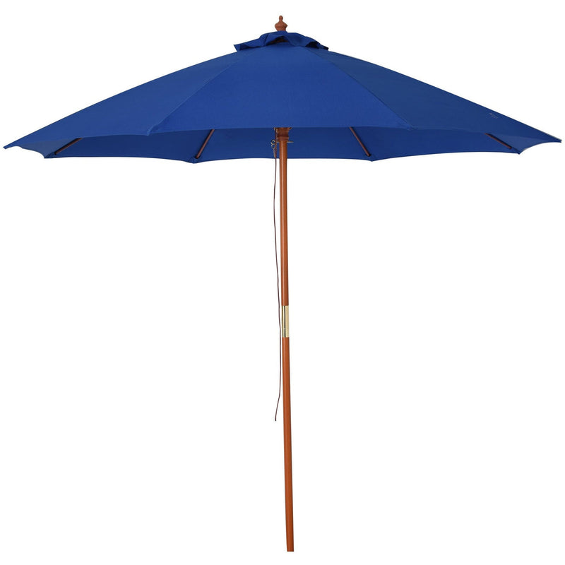 2.5m Wooden Garden Parasol - Top Vent