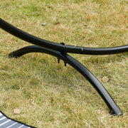 Hammock Stand for Indoor or Garden Use No Trees Needed Metal Frame Black Outsunny