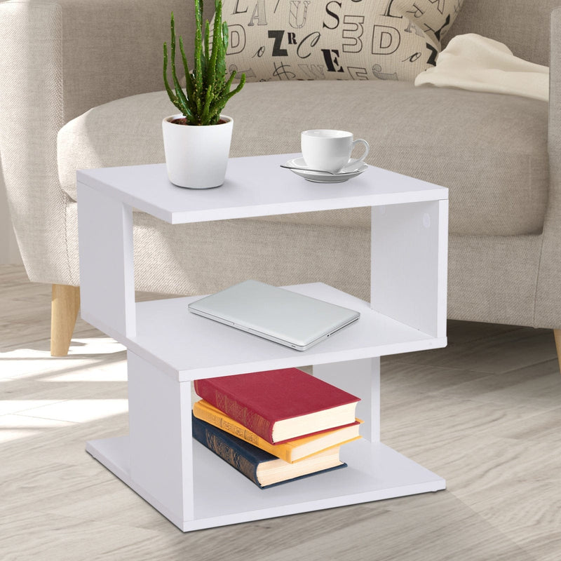 2 Tier Square Coffee Table with Storage