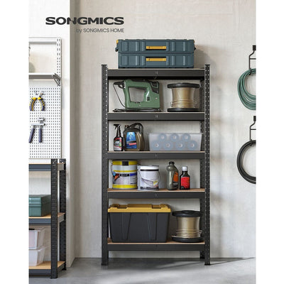 Metal Shelves For Garage 75x30x150cm Black by Songmics Songmics