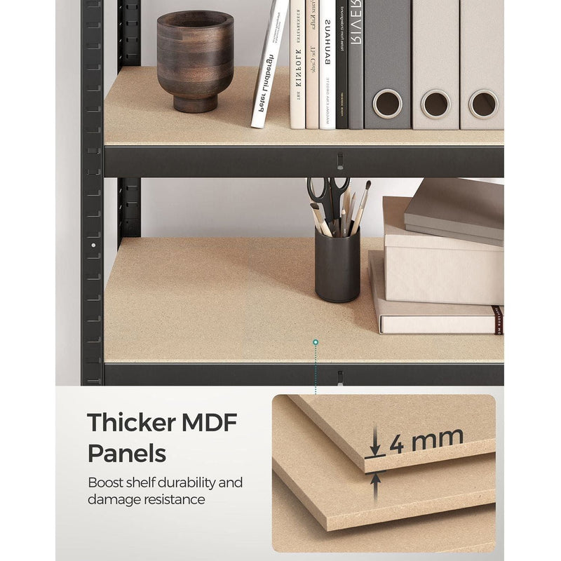 Metal Shelves For Garage 75x30x150cm Black by Songmics