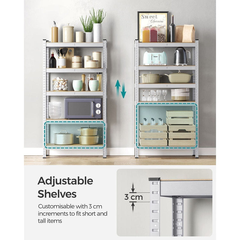 Metal Shelves For Garage 75x30x150cm Galvanised