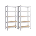 Songmics 2 Pack Metal Shelves For Shed Garage, 75x30x150cm Songmics
