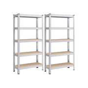 Songmics 2 Pack Metal Shelves For Shed Garage, 75x30x150cm Songmics