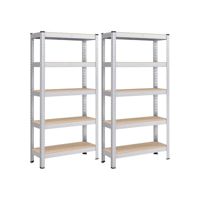 Songmics 2 Pack Metal Shelves For Shed Garage, 75x30x150cm Songmics
