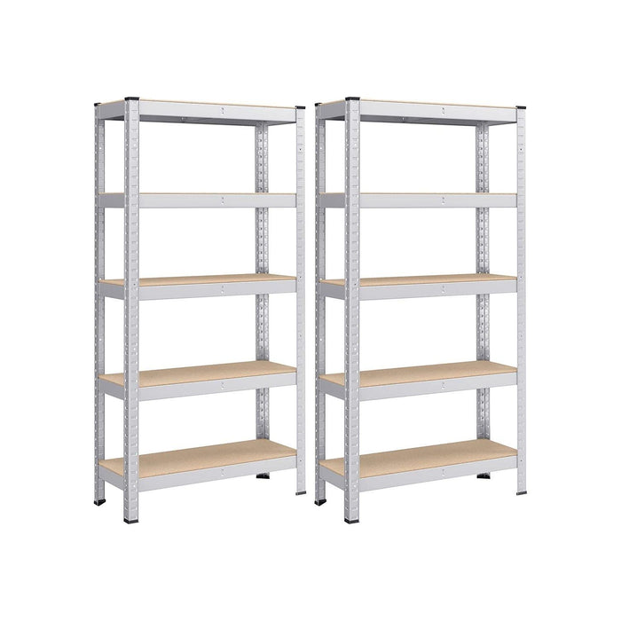 2 Pack Metal Shelves For Shed Garage, 75x30x150cm