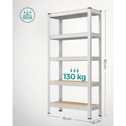 Songmics 2 Pack Metal Shelves For Shed Garage, 75x30x150cm Songmics