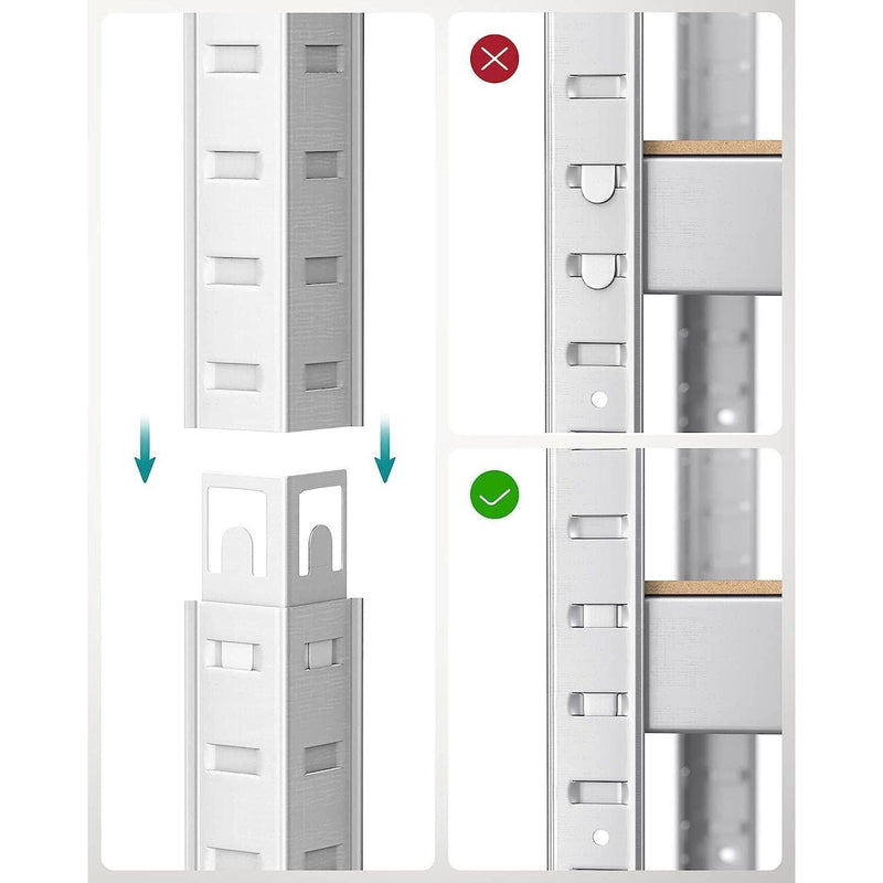 Songmics 2 Pack Metal Shelves For Shed Garage, 75x30x150cm Songmics
