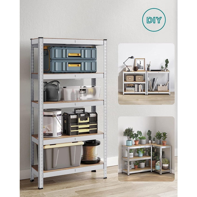 Songmics 2 Pack Metal Shelves For Shed Garage, 75x30x150cm Songmics
