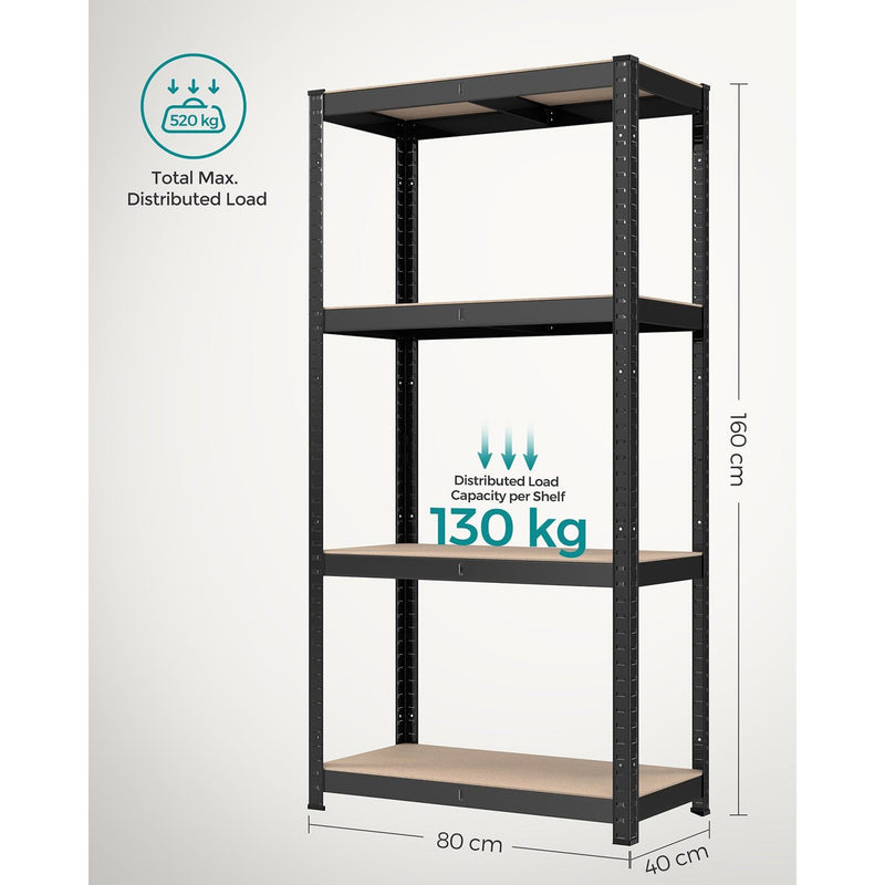 Songmics Garage Racking 40x80x160cm Black