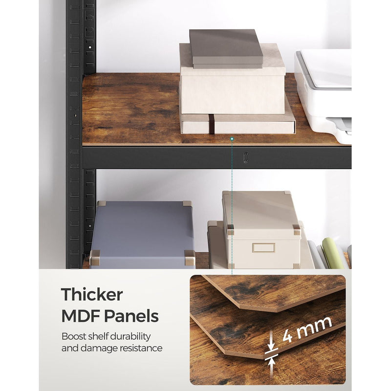 Songmics Garage Racking 40x80x160cm, Rustic Brown/Black