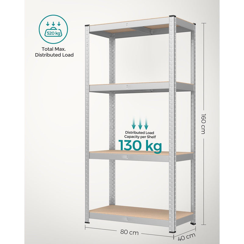 Songmics Garage Racking 40x80x160cm Silver
