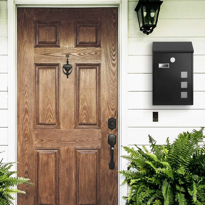 Wall Mounted Letter Box, Black