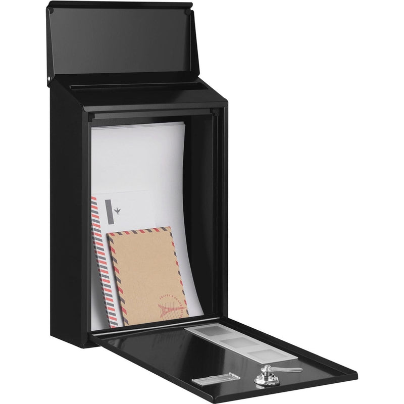 Wall Mounted Letter Box, Black