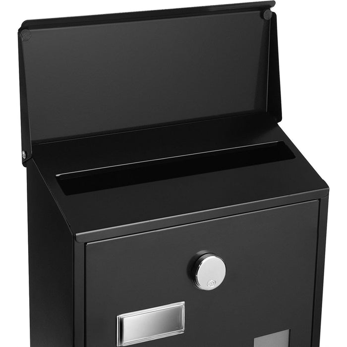 Wall Mounted Letter Box, Black
