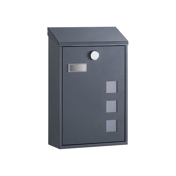 Post Box With Lock Anthracite Grey