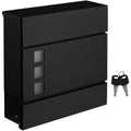Black Contemporary Wall Mounted Post Box by Songmics SONGMICS