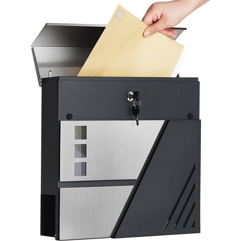 Large Lockable Wall Mounted Letter Box by Songmics