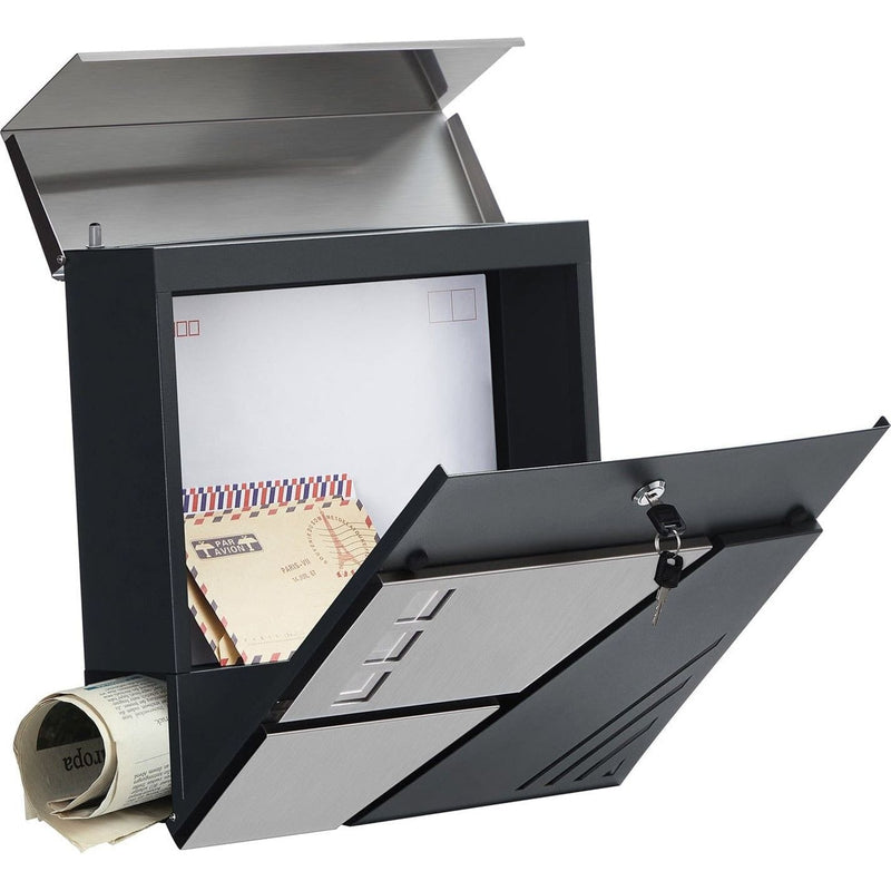 Large Lockable Wall Mounted Letter Box by Songmics