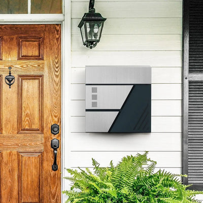 Large Lockable Wall Mounted Letter Box by Songmics SONGMICS