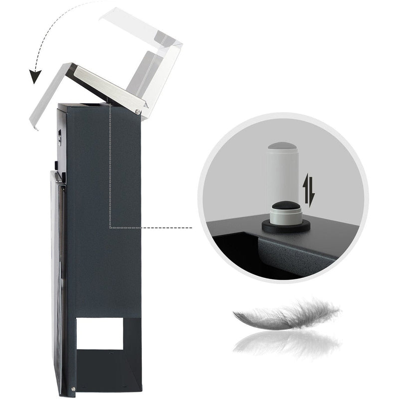 Large Lockable Wall Mounted Letter Box by Songmics