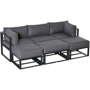 Stylish Garden Daybed Sofa Set with Coffee Table Outsunny