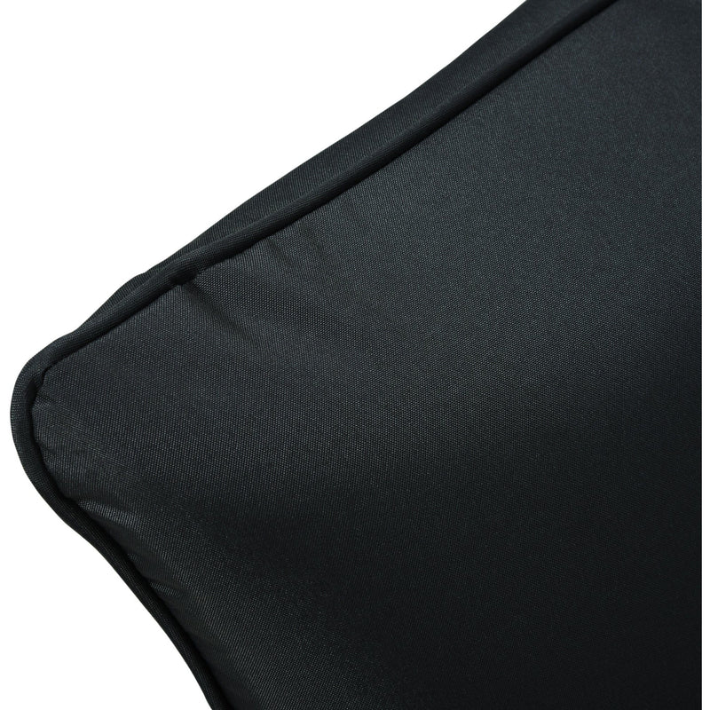 Thick Chair Cushions Outdoor - Black Outsunny